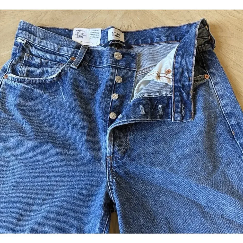 Citizens Of Humanity Classic Blue Wide Leg Jeans - Picture 4 of 16